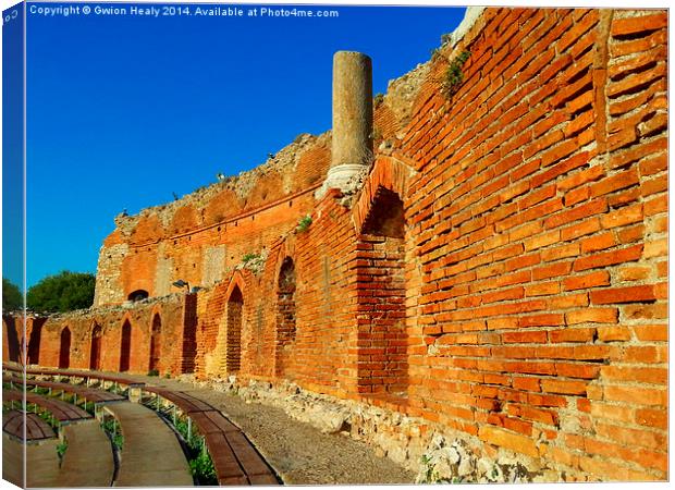 Amphitheatre Perimeter Canvas Print by Gwion Healy