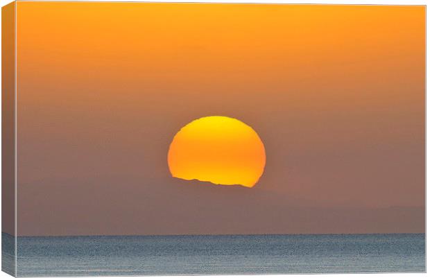 Dawn in the Gulf of Suez, Egypt Canvas Print by Jacqueline Burrell