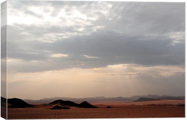 The Empty Desert Canvas Print by Jacqueline Burrell