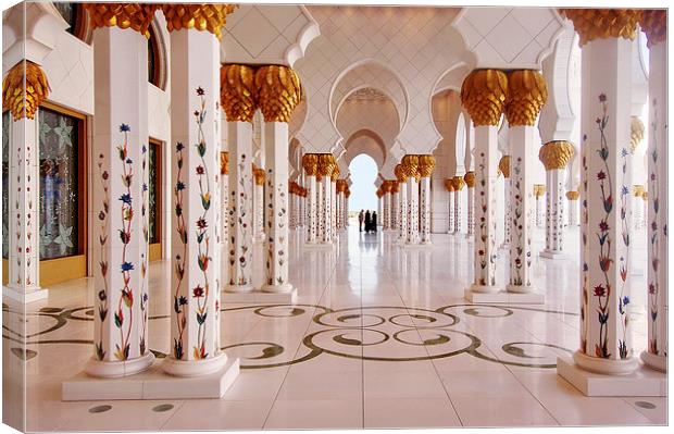 Sheikh Zayed Grand Mosque UAE Canvas Print by Jacqueline Burrell
