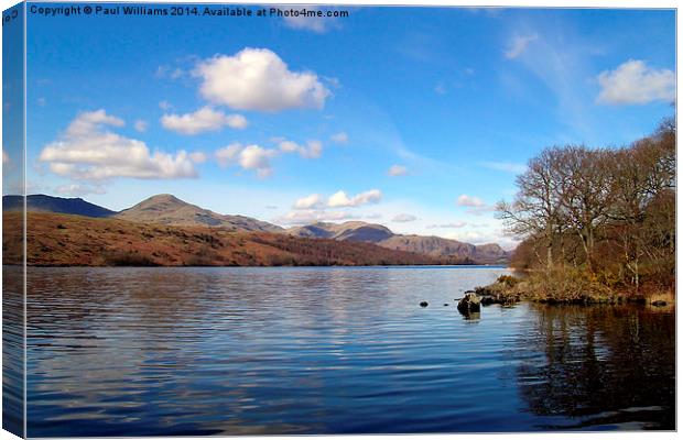 Coniston Water, Lake District. Canvas Print by Paul Williams