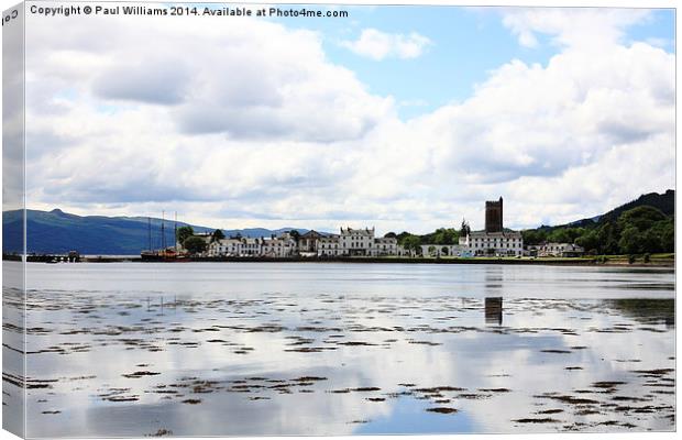 Inveraray Town Reflections Canvas Print by Paul Williams