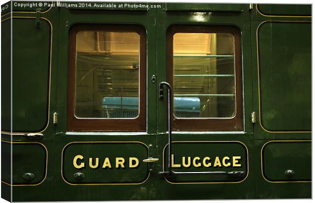 Guard and Luggage Carriage Canvas Print by Paul Williams