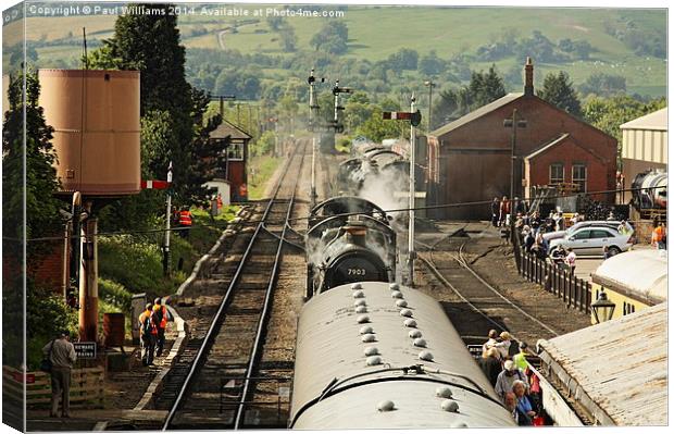 The Enthusiasts Railway Canvas Print by Paul Williams