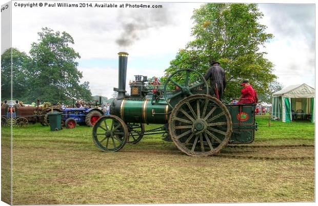 Steam Tractor Canvas Print by Paul Williams