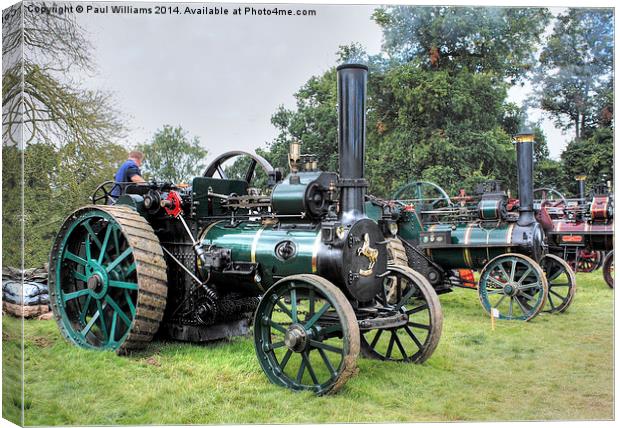 Aveling Stream Tractor Canvas Print by Paul Williams