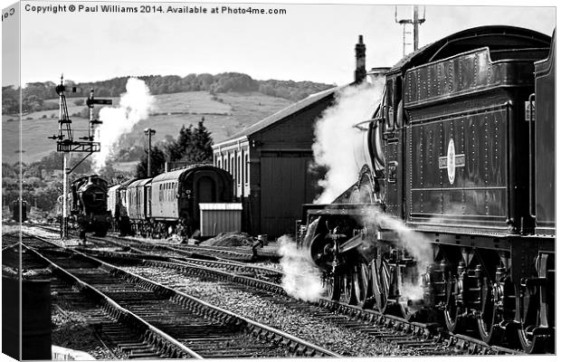 Steamers (monochrome) Canvas Print by Paul Williams