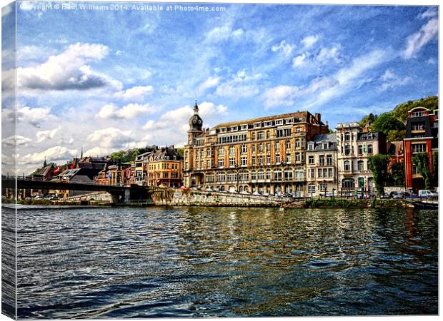 The River Meuse at Dinant Canvas Print by Paul Williams