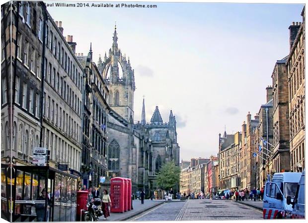 The Royal Mile Canvas Print by Paul Williams