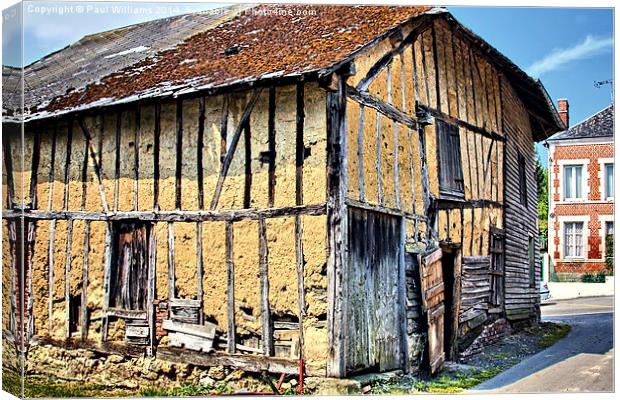 Old Barn in French Ardennes Canvas Print by Paul Williams