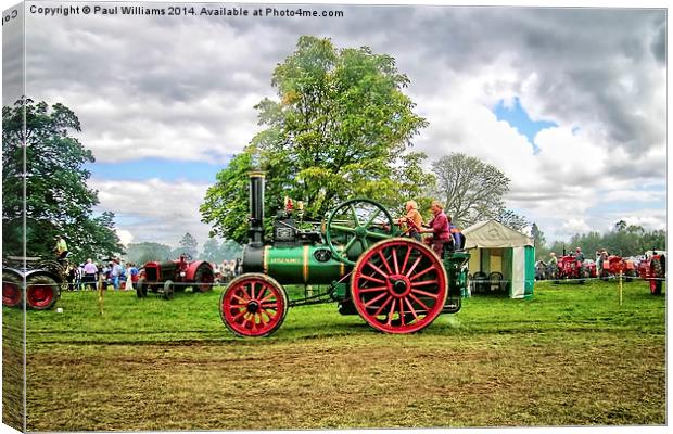 Steam Tractor Trials Canvas Print by Paul Williams