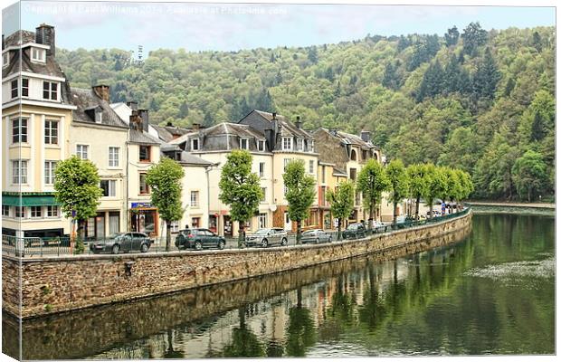   Riverside Street in Bouillon 2 Canvas Print by Paul Williams