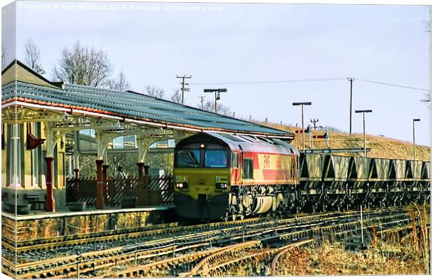 Freight Train at Hellifield Canvas Print by Paul Williams