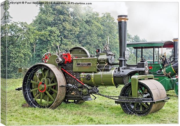 Steam Road Roller at Onslow  Canvas Print by Paul Williams