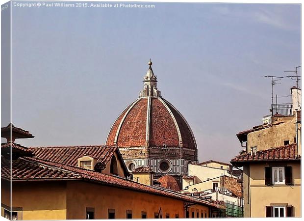  Duomo Bell Tower Canvas Print by Paul Williams