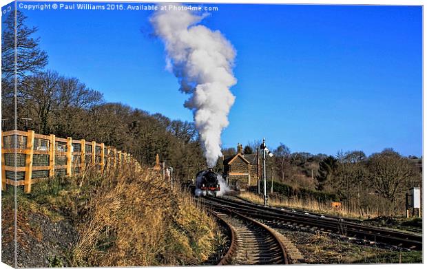  Steam in a Landscape Canvas Print by Paul Williams
