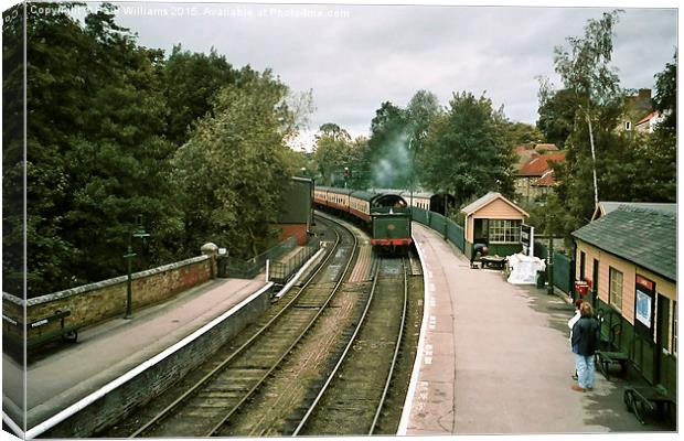 Train Arriving at Pickering Station Canvas Print by Paul Williams