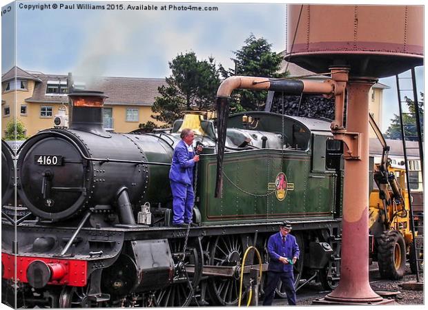  Getting the Loco Ready Canvas Print by Paul Williams