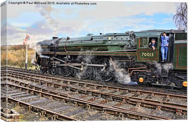 70013 "Oliver Cromwell" Canvas Print by Paul Williams