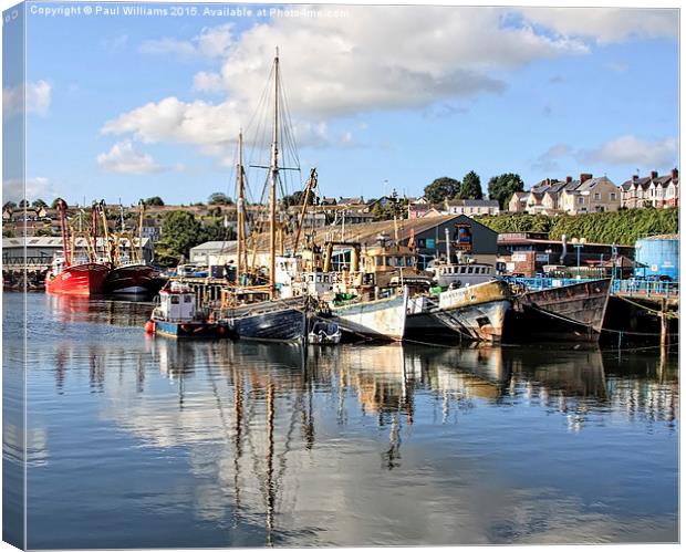 Boats at Milford Haven Canvas Print by Paul Williams