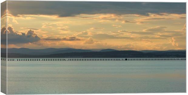 Sunset at Cramond Canvas Print by Steve Falla