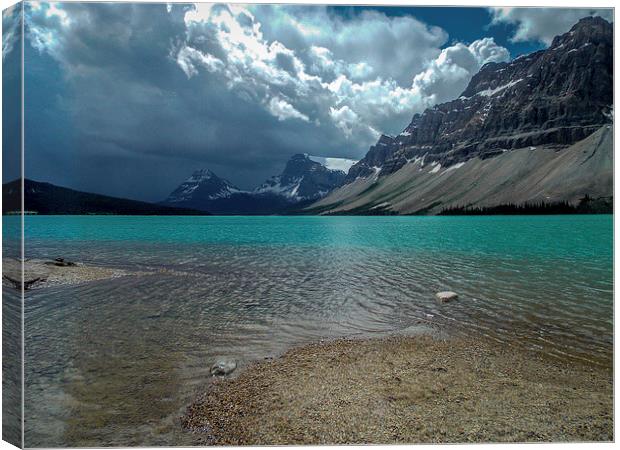 Rocky Mountains Canada Petyo Lake Canvas Print by Chris Curry
