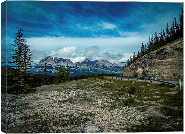 Trans-Canada Highway Rocky Mountains Canvas Print by Chris Curry