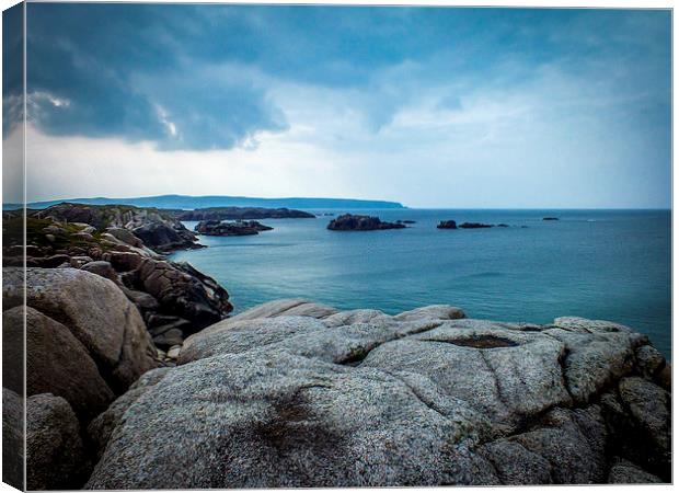 Atlantic Sea View Cruit Island County Donegal Irel Canvas Print by Chris Curry