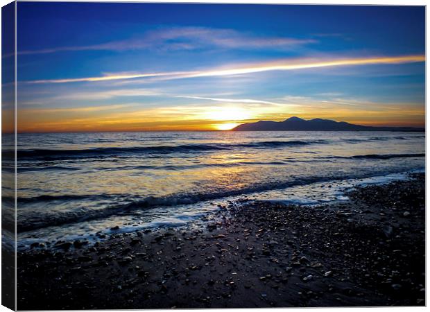  Sunset Mourne Mountains N.Ireland Canvas Print by Chris Curry