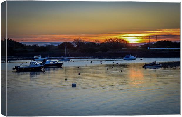 Groomsport Harbour Sunset Northern Ireland Canvas Print by Chris Curry