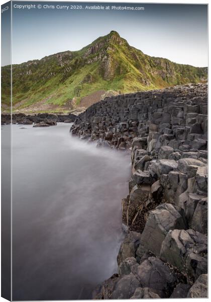 Giants Causeway County Antrim Northern Ireland Lan Canvas Print by Chris Curry