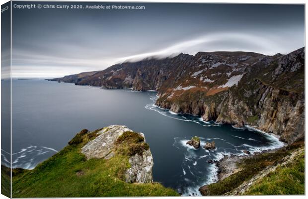 Slieve League Cliffs County Donegal Ireland Canvas Print by Chris Curry