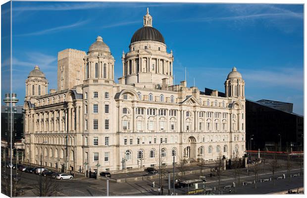  Port of Liverpool Building, Pier Head, Liverpool Canvas Print by Dave Wood