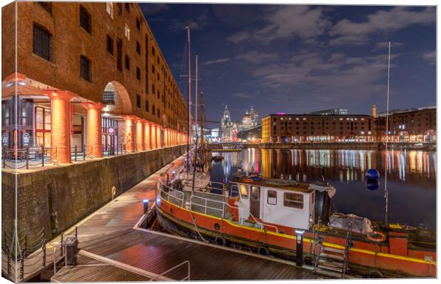 Royal Albert Dock, Liverpool Canvas Print by Dave Wood