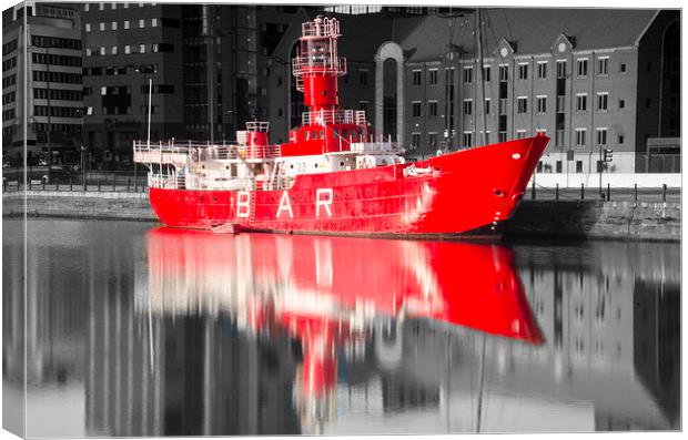 Red BAR Boat Canvas Print by Steve Buck