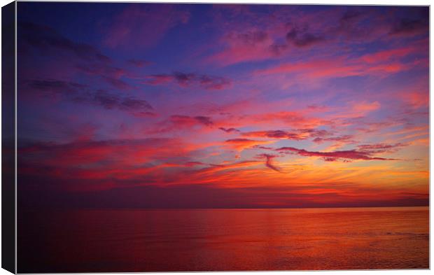 Lake Michigan Sunset Canvas Print by Ian Pettman