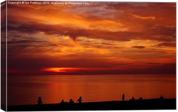  Sunset Clouds Empire Beach Canvas Print by Ian Pettman