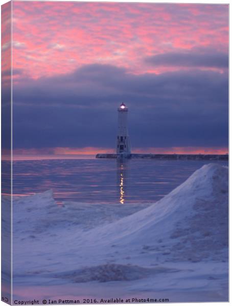 Lighthouse in the Pink Canvas Print by Ian Pettman