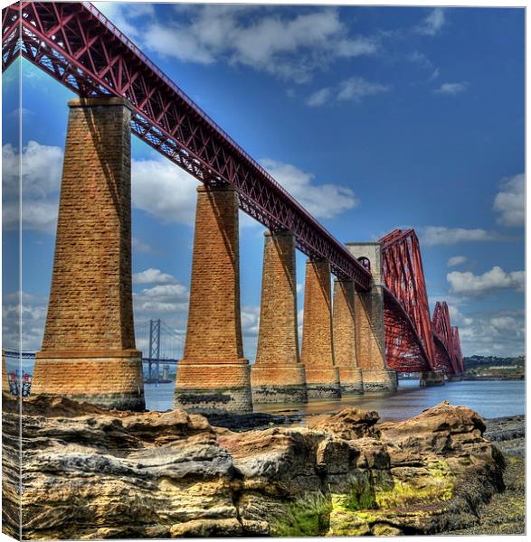 The Forth Bridge, South Queensferry, Scotland.  Canvas Print by ALBA PHOTOGRAPHY