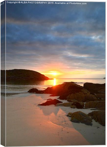  Achmelvich Beach, Sutherland, Scotland Canvas Print by ALBA PHOTOGRAPHY
