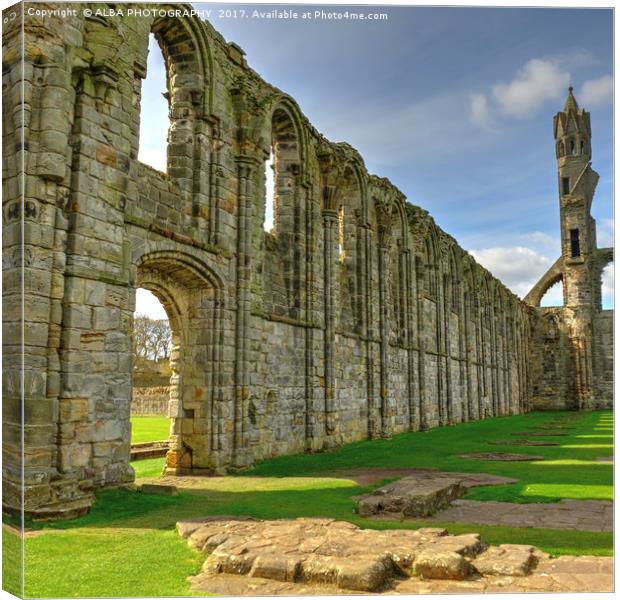 St Andrews Cathedral, Fife, Scotland. Canvas Print by ALBA PHOTOGRAPHY