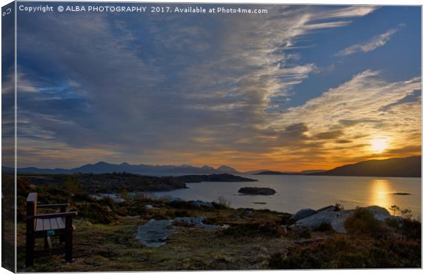 Isle of Skye Sunset, Scotland. Canvas Print by ALBA PHOTOGRAPHY