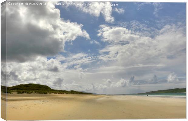 Luskentyre Sands, Isle of Harris, Scotland Canvas Print by ALBA PHOTOGRAPHY