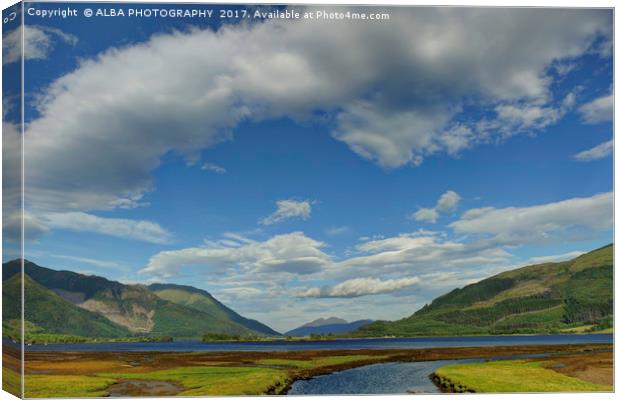 Loch Leven, Glencoe, Scotland. Canvas Print by ALBA PHOTOGRAPHY