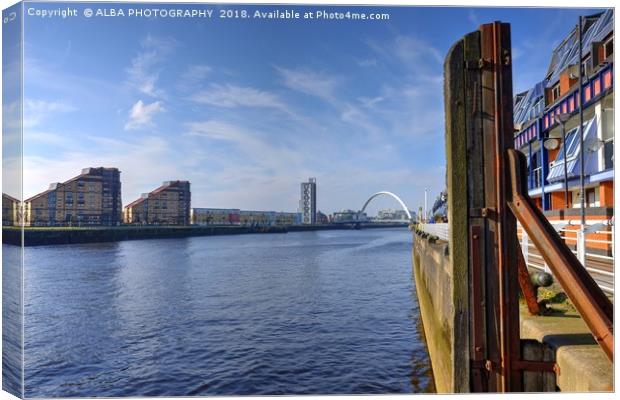 The River Clyde, Glasgow, Scotland. Canvas Print by ALBA PHOTOGRAPHY