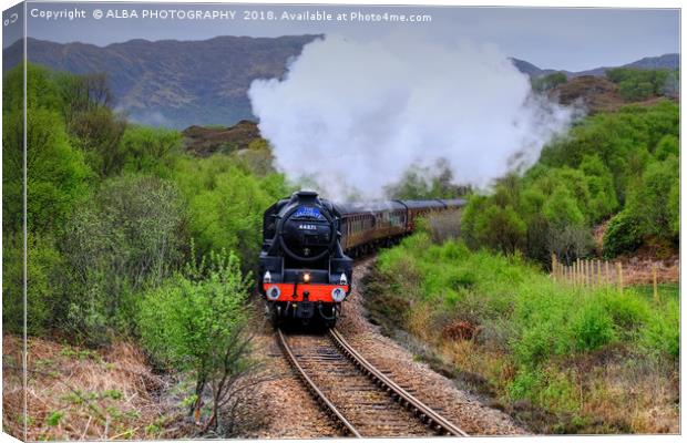 The Jacobite Steam Train. Canvas Print by ALBA PHOTOGRAPHY