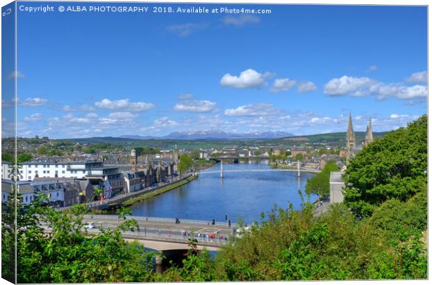 River Ness, Inverness, Scotland. Canvas Print by ALBA PHOTOGRAPHY