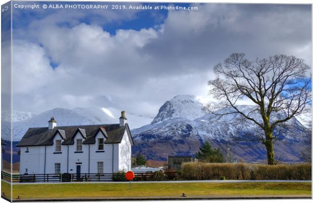Keeper's Cottage, Corpach, Scotland Canvas Print by ALBA PHOTOGRAPHY