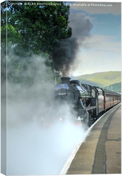 The Jacobite Steam Train, West Highland Line. Canvas Print by ALBA PHOTOGRAPHY