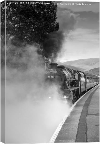 The Jacobite Steam Train, Fort William, Scotland Canvas Print by ALBA PHOTOGRAPHY